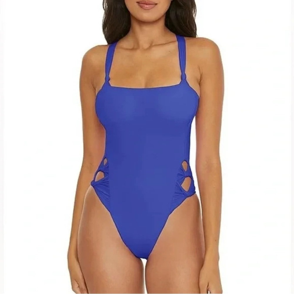 NWT Becca Side Twist Blue One Piece